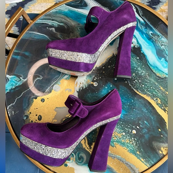 Miu Miu purple suede pumps - Size 8.5. NWT - Picture 5 of 8